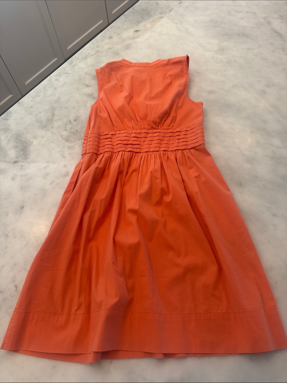 Women's Orange Ruffle-Front Dress - Picture 3 of 3